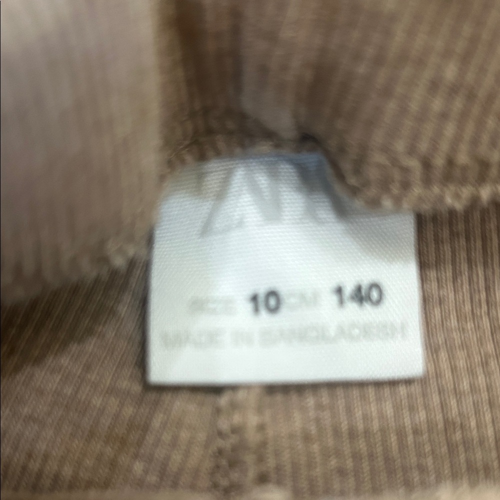 Zara Beige Ribbed Pants - Picture 2 of 5